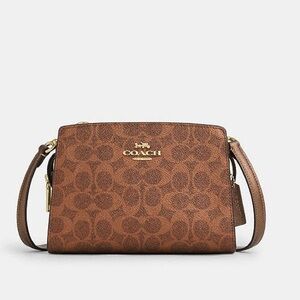 NWT Coach Gia Crossbody Bag In Signature Canvas BROWN/COPPER